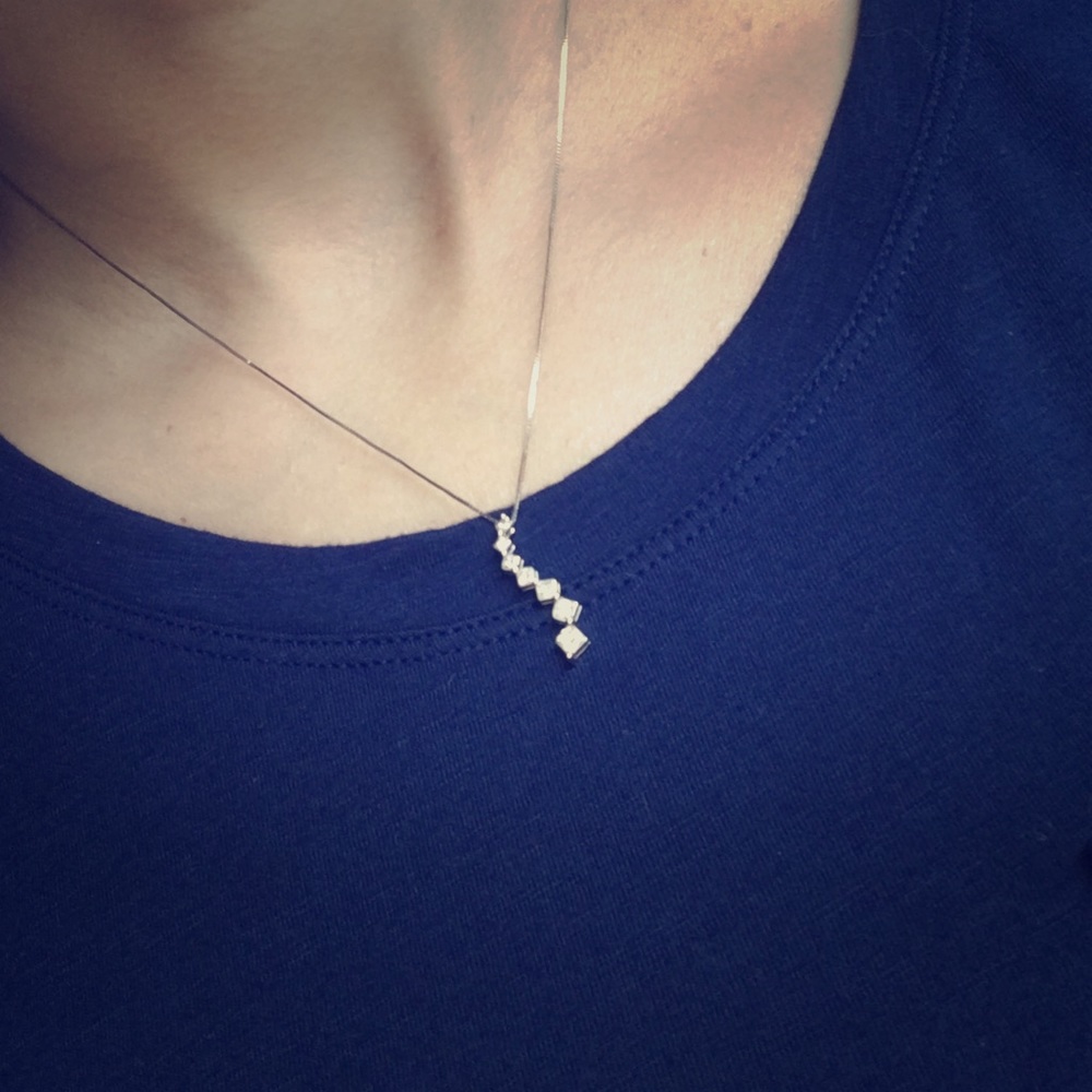 White Gold and Diamond Necklace